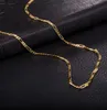 Sprzedawanie naszyjników męskie łańcuch figaro 2 mm 470 mm naszyjniki łańcuchy 18k żółte złoto złoto Plane na całym świecie mody cahin4147432