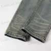 Jeans maschi maschi crollati crollata stent jeans jeans strtwear fori strappati pantaloni patchwork in difficoltà