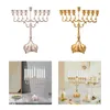 Chanukkah Menorah Candle stoi tabletop 9 gałęzie świecy na Boże Narodzenie Znakomity świecznik Wystrój domu