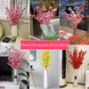 125cm Artificial Flower Cherry Spring Plum Blossom Peach Branch Pink Silk Flower for Wedding Party Home Garden Living Room Decor