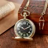 Luxury Black Gold Mechanical Pocket Watch for Men Women Smooth Vintage Man Fob Chain Pendant Clock Collection 240327
