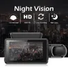 Çift lens araba video kaydedici g-sensör otomatik video kamera otomobil veri kaydedici wifi park monitörü 110 derece geniş açı