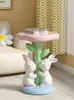 Home Decor Tulip Flower Rabbit Side Tables Creative Coffee Table Nordic Room Decor Bedside Cupboard Living Room Sofa Side Table