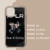 Sam och Colby XPLR Telefonfodral Transparent mjuk för iPhone 11 13 12 14 X XS XR Pro Max Mini Plus