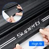 Lichinige autodeur dorpel anti kick stickers Scuff Scratch waterdichte film voor Skoda Superb Logo Fabia Kodiaq drempel strip tape