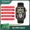 Smart Watch S8 Pro Max 2.02'' Smartwatch For Men Women With 24-hour Heart Rate Monitoring Blood Pressure Waterproof for Phones
