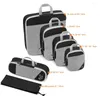 Sacs de rangement des bagages de voyage compressibles Organisateur portable Cubes d'emballage imperméables Sac à vêtements