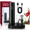 Rechargeable Electric Wine Opener Set Automatic Corkscrew Wine Openers for Beer Bottle Opener Foil Cutter Kitchen Bar Can Opener