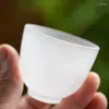 Teaware set moln frostade tekoppar handgjorda glas värmebeständig kaffedrink kopp isolerad matt dricksvaror kök bar leveranser