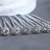 10st Fashion Wedding Bridal Pearl Flower Clear Crystal Rhinestone Hair Pins Clips Bridesmaid Hårkläder smycken Hårtillbehör H06789131