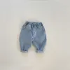 Calça crianças calças de jeans soltas moda bebê menina calças casuais crianças jean jean meninos calças calças macias calças de calça de criança