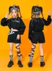 2023 Nuovi costumi di danza jazz costumi neri corti corti cortometraggi KPOP per ragazze Ballroom Hip Hop Dance Performance Clothes DQS12010