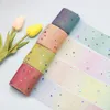 5yards/väska Rainbow Gradient Series Heart Startulle Ribbons Kids Hairpin Diy Material Craft For Bow Organza Ribbons Söt