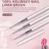 Kads 100% puro kolinsky zibellino spazzola per rivestimento a strisce francese per manicure 3d punte 3d linee tinture tinture a griglia disegno a penna utensile per unghie