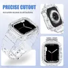 Case+Strap for Apple Watch Ultra Band 49mm correa Transparent Sport silicone bracelet+Protective cover iwatch series ultra 49mm