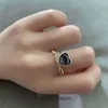 High end designer rings for womens Tifancy 925 Silver V Gold Material Simple Fashion Versatile New Love Arrow Ring Original 1:1 With Real Logo