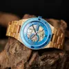 Bobo Bird Bird Luxury maschile orologio meccanico automatico, combinazione di legno e lega, supporto per la spedizione di caduta personalizzata