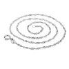 1mm Wasserwellenketten 925 Sterling Silber Halsketten Mode DIY -Schmuck für Anhänger Frauen Girl Party Weihnachtsgeschenke 16 18 Zoll LL