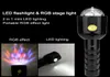 2 в 1 Светодиодный RGB Stage Light Flashlight Dual Использование портативного светодиодного фонарика.