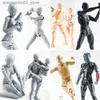 Action Toy Figures Högkvalitativ kropp Kun/Body Zen Posture Spela Gray Color Version Black Orange PVC Action Mönster Samlingsmodellleksak