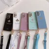 POCOX5 Crossbody Lanyard Maple Leaf Pating Case On For Xiaomi Mi Poco X5 Pro X5Pro X4 X3 F3 M5 M5 5G Noord Siliconen Cover Pokox5