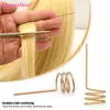 10pcs Metal Parting Finger Tip Ring Hair Sectioning Comb Hair Braiding Weaving Curling Hair Selecting Tool