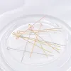 50pcs/Los 20/25/30/35/40/50mm Messing Neun Wörter Pins Augenkopfstifte Befunde Anschlüsse für DIY -Ohrring -Schmuckzubehör machen Accessoires