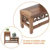 Aufbewahrungstaschen Vintage Display Stand Home Retro Teekessel Holz Tischtisch Steckdose Riser Regal Desktop Basis