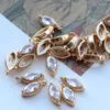 Colliers pendants 20pcs KC Gold plaqué Facette 5x12 mm Forme Marquise Clear Cz Cz Charmes Collier de chaîne DIY Fabrile Bracelet