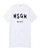 Paar hele kwaliteit menwomen msgm t -shirt zomer merk brief bedrukte tops tee casual katoen met korte mouw op het kappen 9450246