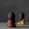 2 Typ Mała Buddha Tea Pet Ornament może podniesienie kolorowej ceramiki ceramiczne fioletowe ceremonia piasku Akcesoria samochodowe 240411