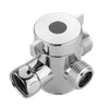 Shower Head Diverter Valve 3 Way Tee Connector Sanitary Outlet Water Distributor T Adapter for Toilet Closestool Bathroom