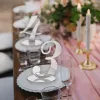 10 pezzi numeri da tavolo acrilici fai da te card di sedili da tavolo d'oro romantico per decorazione per feste di compleanno di nozze