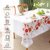 Spring Poppy Floral Rectangle Tracloth Holiday Party Decorations Waterspect Tracloth For Wedding Dining borddekor