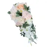 Fleurs décoratives Bridesmaids Bouquet Artificial Rose Wedding Simulations Centrages