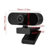 Webcams Camera For Computer HD 720P Webcam With Microphone 360 Adjustable Streaming Camera PC Camera Web Cam For PC Monitor Driver Free