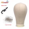 Alileader Canvas Block Head Hair Extension / trame / Wig Affichage Style Manequin Manequin Head Cork White Mannequin Head