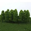 Decoratieve platen 20 stks groen model bomen plastic miniatuur landschap landschap trein spoorwegen schaal bouwaccessoires