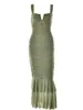 Casual Dresses Women Summer Sleeveless Mermaid Dress Sexy V Neck Cutout Bodycon Strappy Prom Party Cocktail Evening Wear