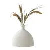 Decorative Figurines Nordic White Ceramic Modern Geometric Arts Vase Minimalist Flowers Decoration For Living Room Office Home Table