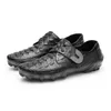Swobodne buty luksusowe jadące męskie oryginalne skórzane krowi krokodylowe trampki sterek zapatos hombre