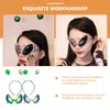 Buitenaardse hoofdbandglazen antenne zonnebril Martian haarband glitter kostuum boppers kinderen Halloween cosplay set hoofdbanden dikke