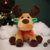 Fyllda plyschdjur Kawaii Plush Christmas Elk Basera full fylld leksak härlig hjortgåvor doll för barn barn julfest ornament l411
