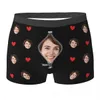 Boxer -slip shorts slipjes Custom Love Heart Girlfriend Face Boxer korte Valentijnsdag geschenken voor hem man ondergoed