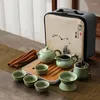 Teaware Sets Travel Ceramic Tea Set Tray Full Of Portable Storage Package Pot Cup