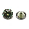 Loose Diamonds Moissanite Stone Rond Emerald Grüne Edelsteine 5 mm 0,5ct Nahmehandung Machen Schmuck DIY