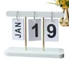Calendario de flip de escritorio Calendario de madera para el escritorio Calendario diario para el escritorio Calendario de madera perpetuo con gran pantalla