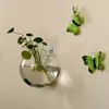 Vases 2pcs mur suspendus jardinières en verre terrariums rond Pot de plante pour récipient