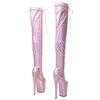 Scarpe da ballo laijianjinxia 20cm/8inch PU Upper Women's Platform Party High Teli moderni Over the Knee Boots Pole 380