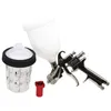 LVLP Spray Gun 1.1/1.3/1.7/2.0/2.5mm munstycke kan välja 600cc/400cc tank luftfärgpistol med färgblandning kopp och adapter luftborste